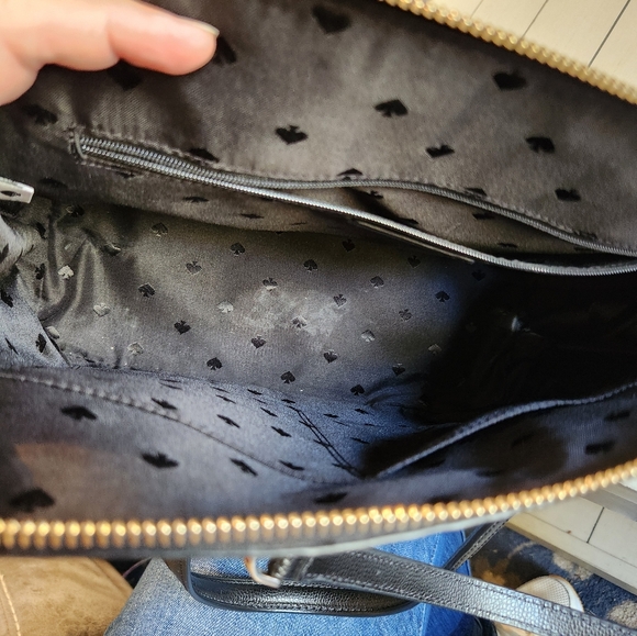 Kate Spade Black Leather Patterson Drive Quilted Large Dome Satchel Adjustable - Picture 9 of 13